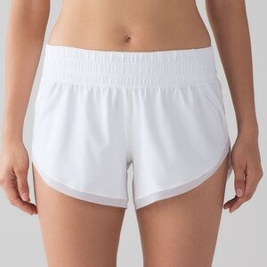 Lululemon Anew Short 4"
White  LIKE NEW mesh trim sexy High Hip Sz 6